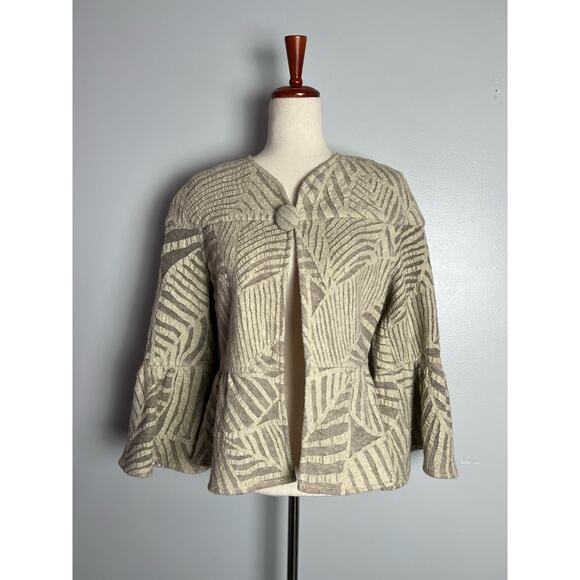 Louis Verdad Jackets & Blazers - Louis Verdad Alpaca Wool Flare Sleeve Peplum Jacket Womens Size M